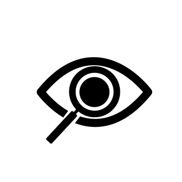 Afbeelding van oog met loep